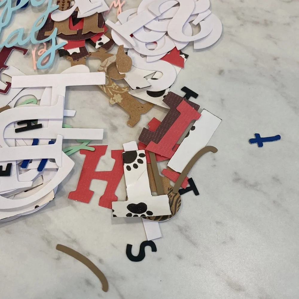 *FREE W/Purchase Cardstock and Paper Letters and Words Die Cuts